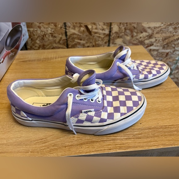 **VINTAGE**Vans Purple Checkered Skateboarding sneakers **RED TAGS** NEW - Picture 5 of 16